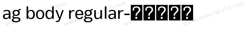 ag body regular字体转换